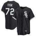 Chicago White Sox #72 Carlton Fisk Player Black HeidiMiller Home Game Stitched Jerseys