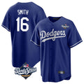Los Angeles Dodgers #16 Will Smith Player Royal HeidiMiller World Series Game Stitched Jerseys