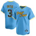 Milwaukee Brewers #3 Joey Ortiz Player Light Blue HeidiMiller City Connect Home Limited Stitched Jerseys
