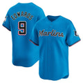 Miami Marlins #9 Xavier Edwards Player Blue HeidiMiller Home Limited Stitched Jerseys