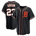 Detroit Tigers #23 Kirk Gibson Player Black HeidiMiller Fashion Out Home Game Stitched Jerseys