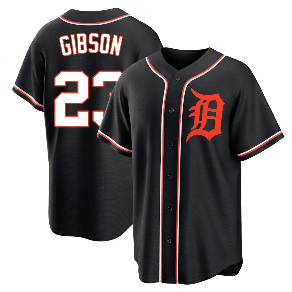 Detroit Tigers #23 Kirk Gibson Player Black HeidiMiller Fashion Out Home Game Stitched Jerseys