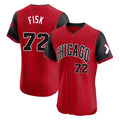 Chicago White Sox #72 Carlton Fisk Player Red HeidiMiller City Connect Limited Elite Home Stitched Jerseys