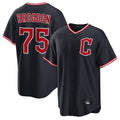 Cleveland Guardians #75 Connor Brogdon Player Navy HeidiMiller Home Game Stitched Jerseys