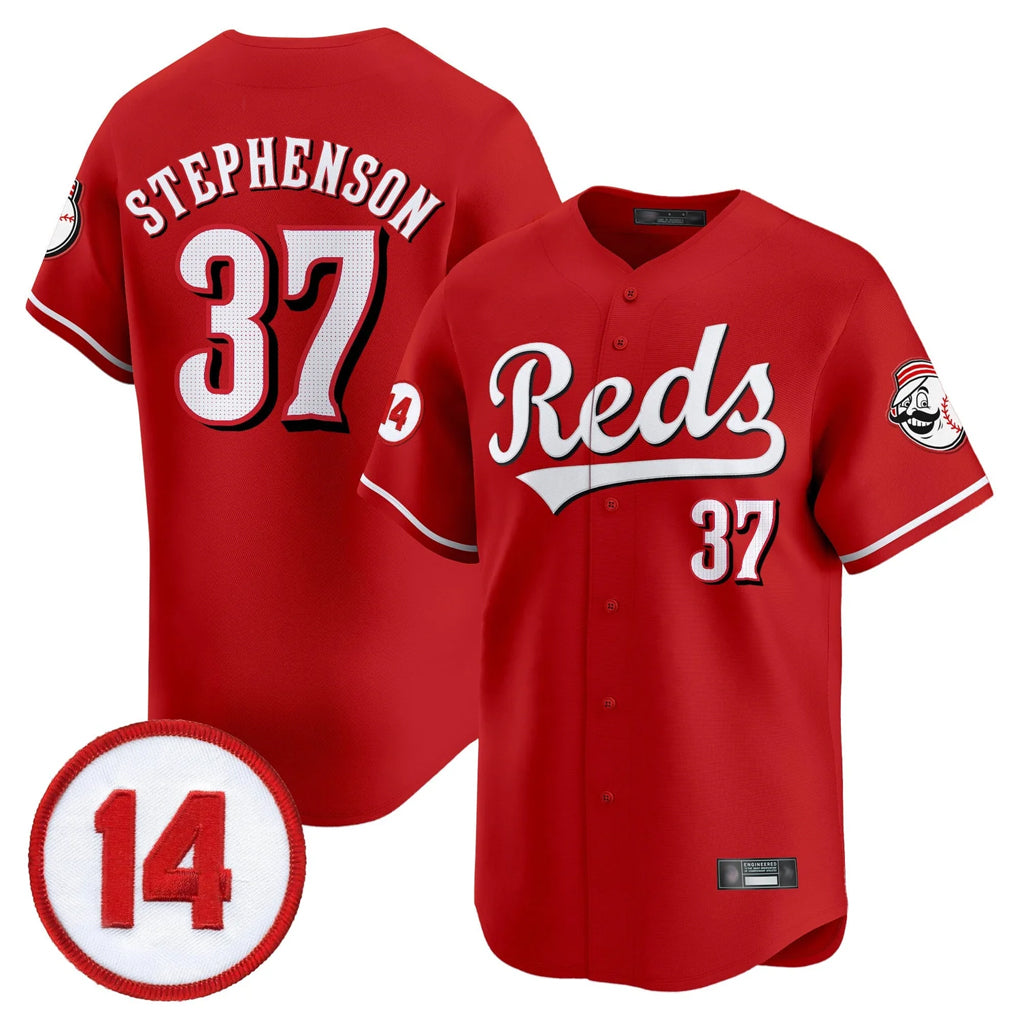 Cincinnati Reds #37 Tyler Stephenson Player Red HeidiMiller Vapor Premier Limited Home Stitched Jerseys