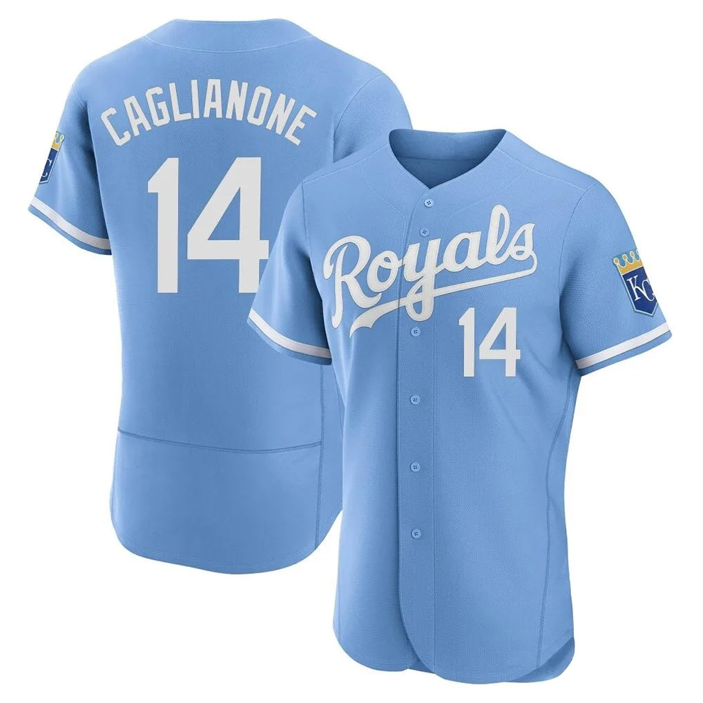 Kansas City Royals #14 Jac Caglianone Player Light Blue HeidiMiller Alt Limited Elite Home Stitched Jerseys