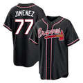 Atlanta Braves #77 Joe Jimenez Player Black HeidiMiller Fashion Out Game Stitched Jerseys