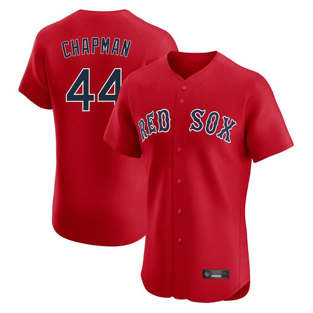 Boston Red Sox #44 Aroldis Chapman Player Red HeidiMiller Limited Elite Home Game Stitched Jerseys1