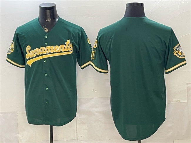Oakland Athletics Blank 2026 Green HeidiMiller Alternate Sacramento Celebrating 125 Years Vapor Limited Stitched Jersey