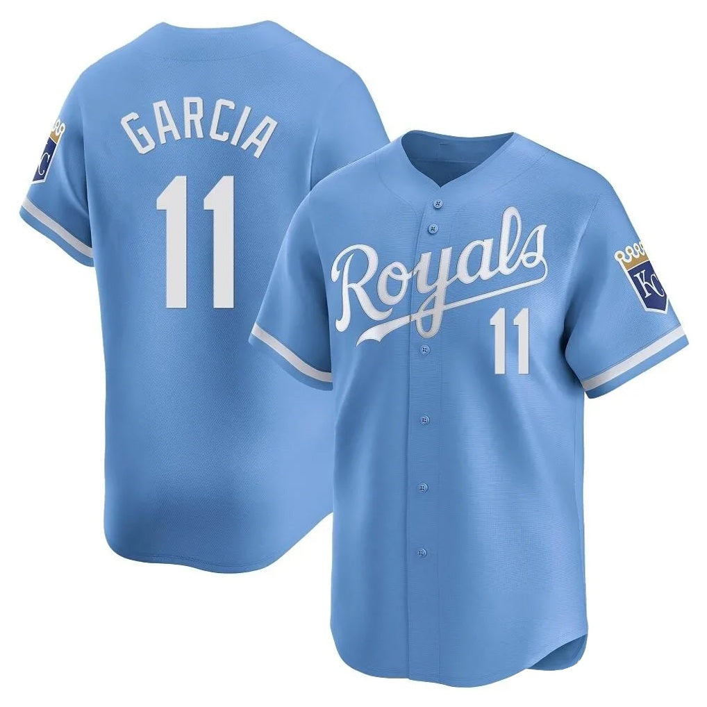 Kansas City Royals #11 Maikel Garcia Player Light Blue HeidiMiller Alt Limited Home Stitched Jerseys