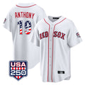 Boston Red Sox #19 Roman Anthony Player White HeidiMiller USA 250 Fourth of July Home Game Stitched Jerseys