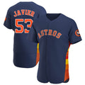 Houston Astros #53 Cristian Javier Player Navy HeidiMiller Home Limited Stitched Jerseys