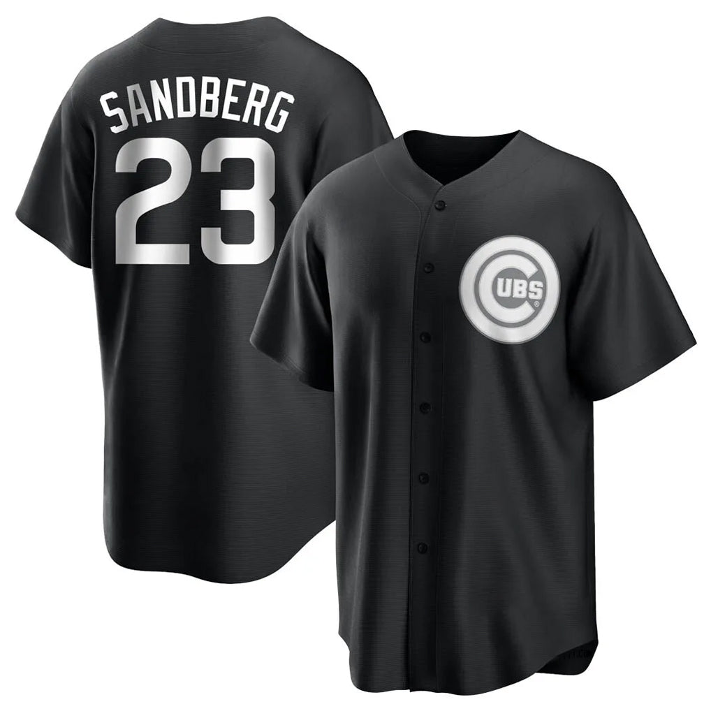 Chicago Cubs #23 Ryne Sandberg Player Black HeidiMiller Game Stitched Jerseys