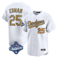 Los Angeles Dodgers #25 Tommy Edman Player White Gold HeidiMiller World Series Meet Collection Limited Home Stitched Jerseys