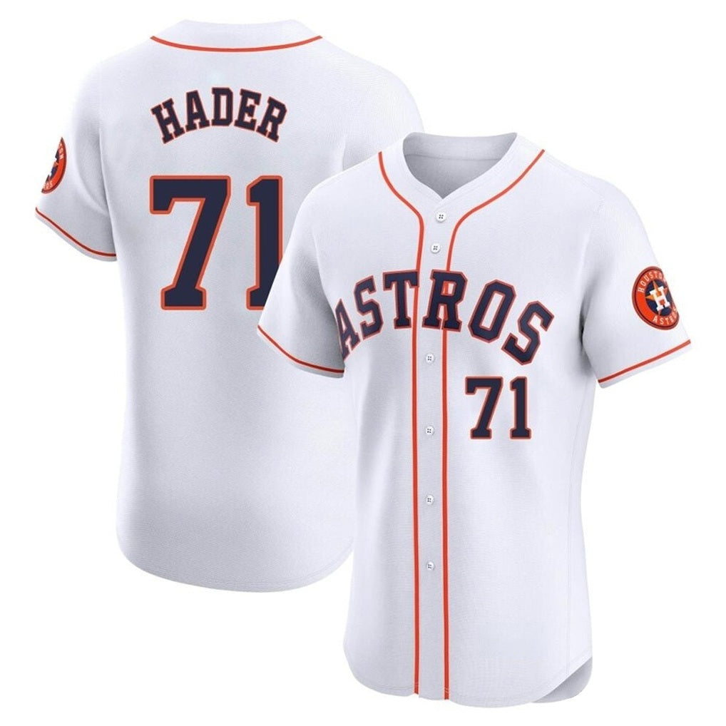 Houston Astros #71 Josh Hader Player White HeidiMiller Limited Elite Home Stitched Jerseys