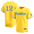 Boston Red Sox #12 Connor Wong Player Yellow HeidiMiller Limited Home Game Stitched Jerseys1