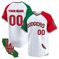 Custom Los Angeles Dodgers Mexico California Patch Vapor Premier Limited Jersey V3 ¨C White 2 HeidiMiller
