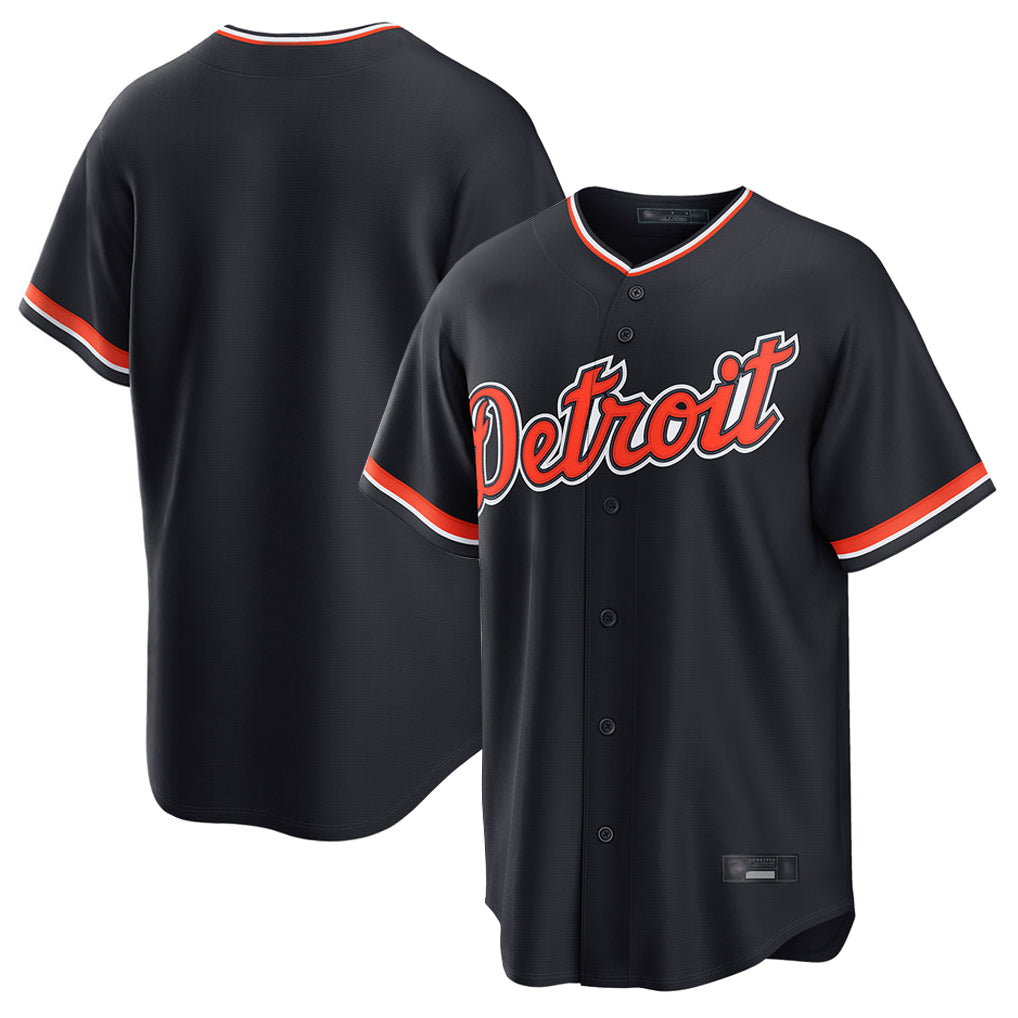 Detroit Tigers Blank Player Navy HeidiMiller Home Game Stitched Jerseys