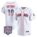 Boston Red Sox #19 Roman Anthony Player White HeidiMiller USA 250 Fourth of July Limited Home Game Stitched Jerseys