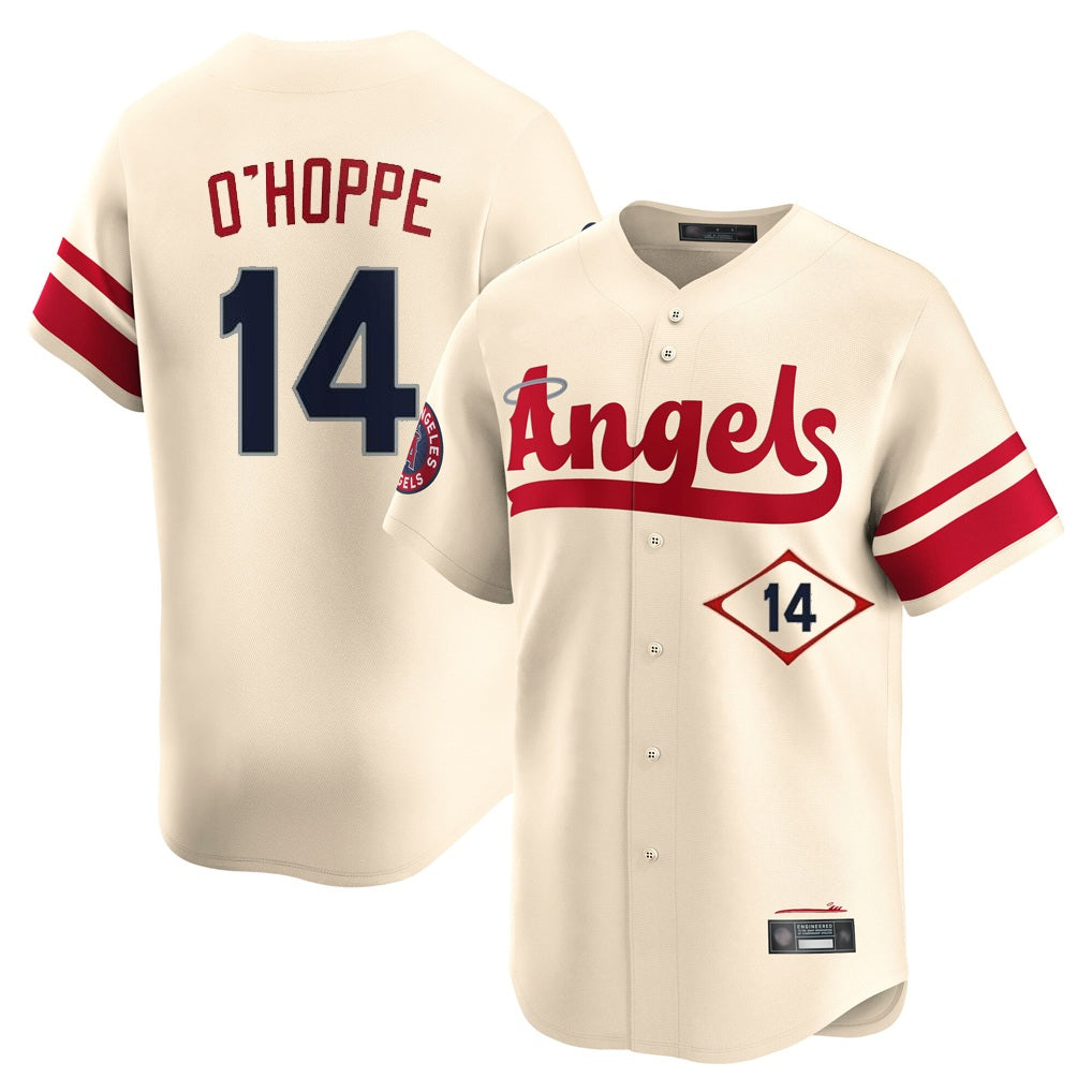 Los Angeles Angels #14 Logan O'Hoppe Player Cream HeidiMiller City Connect Limited Home Stitched Jerseys