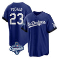 Los Angeles Dodgers #23 Kyle Tucker Player Royal HeidiMiller World Series Meet City Connect Home Game Stitched Jerseys