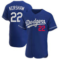 Los Angeles Dodgers #22 Clayton Kershaw Player Royal HeidiMiller Limited Elite Home Stitched Jerseys