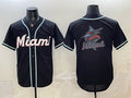 Miami Marlins Team Big Logo 2026 Fashion Replica Black HeidiMiller Out Stitched Jersey