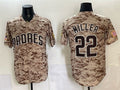 San Diego Padres #22 Mason Miller Tan HeidiMiller Camo Cool Base Stitched Jersey