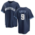 Chicago Cubs #9 Miguel Amaya Player Navy HeidiMiller City Connect Home Game Stitched Jerseys