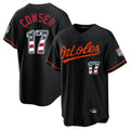 Baltimore Orioles #17 Colton Cowser Player Black HeidiMiller USA 250 Fourth of July Home Game Stitched Jerseys