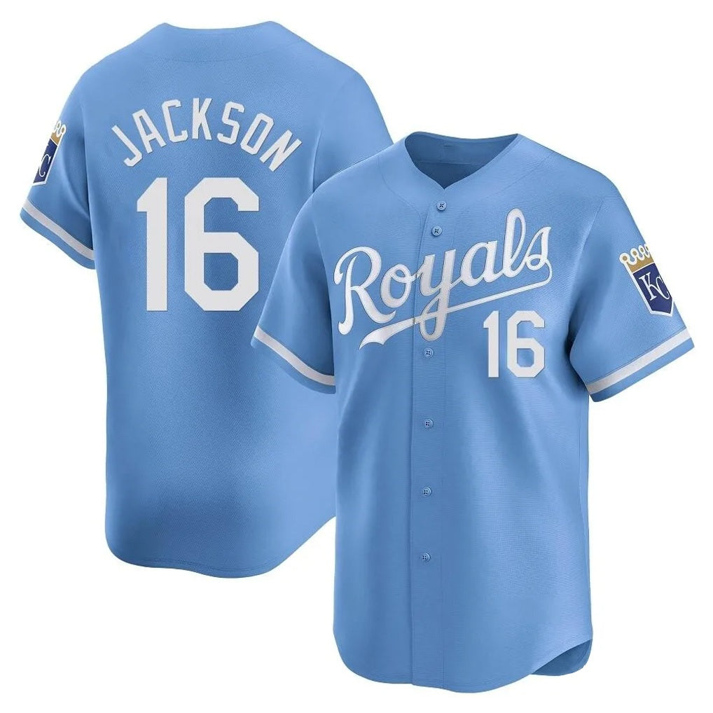 Kansas City Royals #16 Bo Jackson Player Light Blue HeidiMiller Alt Limited Home Stitched Jerseys