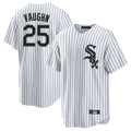 Chicago White Sox #25 Andrew Vaughn Player White HeidiMiller Stripe Home Game Stitched Jerseys