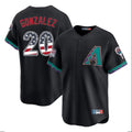 Arizona Diamondbacks #20 Luis Gonzalez Player Black HeidiMiller USA 250 Fourth of July Home Game Stitched Jerseys
