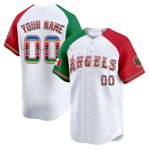 Custom Los Angeles Angels Mexico Vapor Premier Limited Jersey ¨C White HeidiMiller