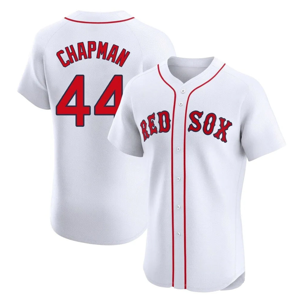 Boston Red Sox #44 Aroldis Chapman Player White HeidiMiller Limited Elite Home Game Stitched Jerseys1