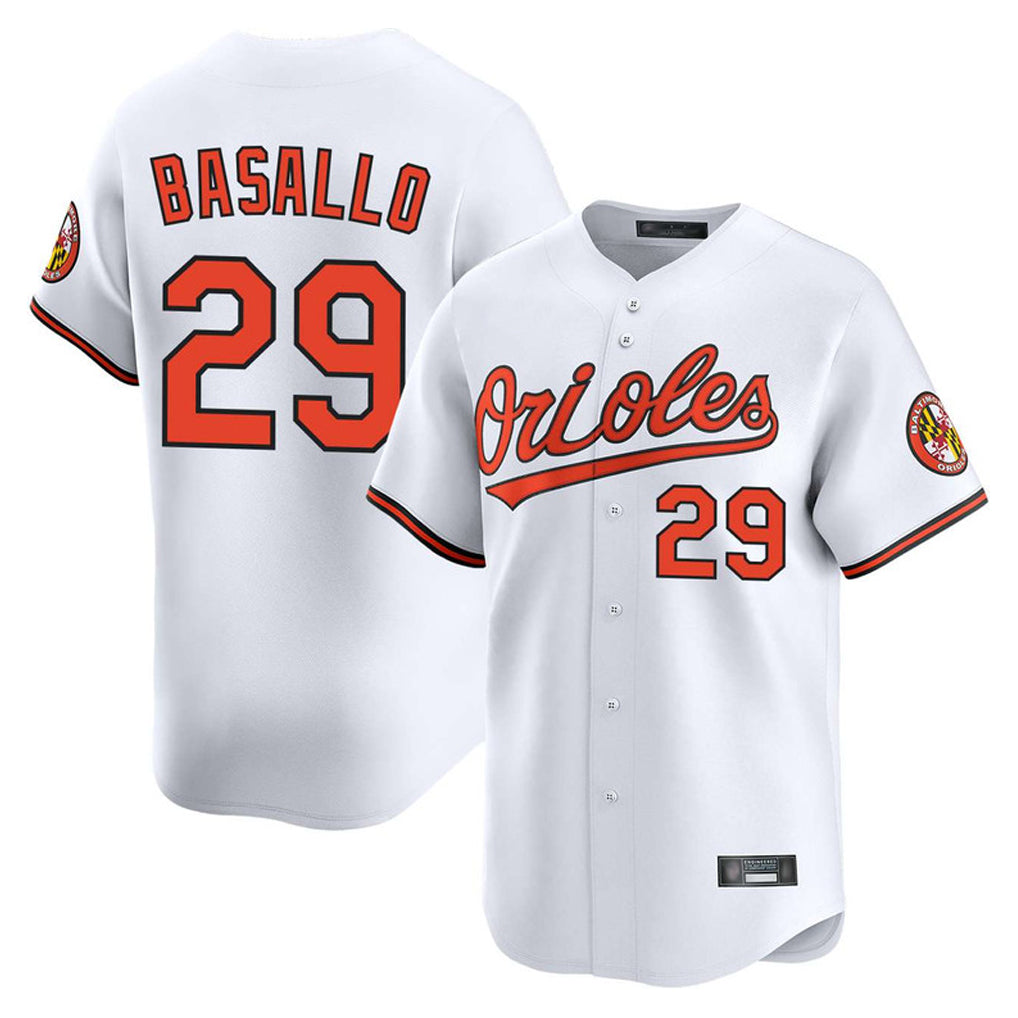 Baltimore Orioles #29 Samuel Basallo Player White HeidiMiller Limited Home Game Stitched Jerseys
