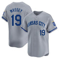Kansas City Royals #19 Michael Massey Player Gray HeidiMiller Limited Home Stitched Jerseys