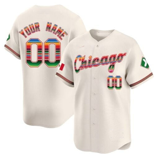 Custom Chicago White Sox Mexico Vapor Premier Limited Jersey V3- Cream HeidiMiller
