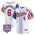 Baltimore Orioles #6 Ryan Mountcastle Player White HeidiMiller USA 250 Independence Day Vapor Premier Home Game Stitched Jerseys
