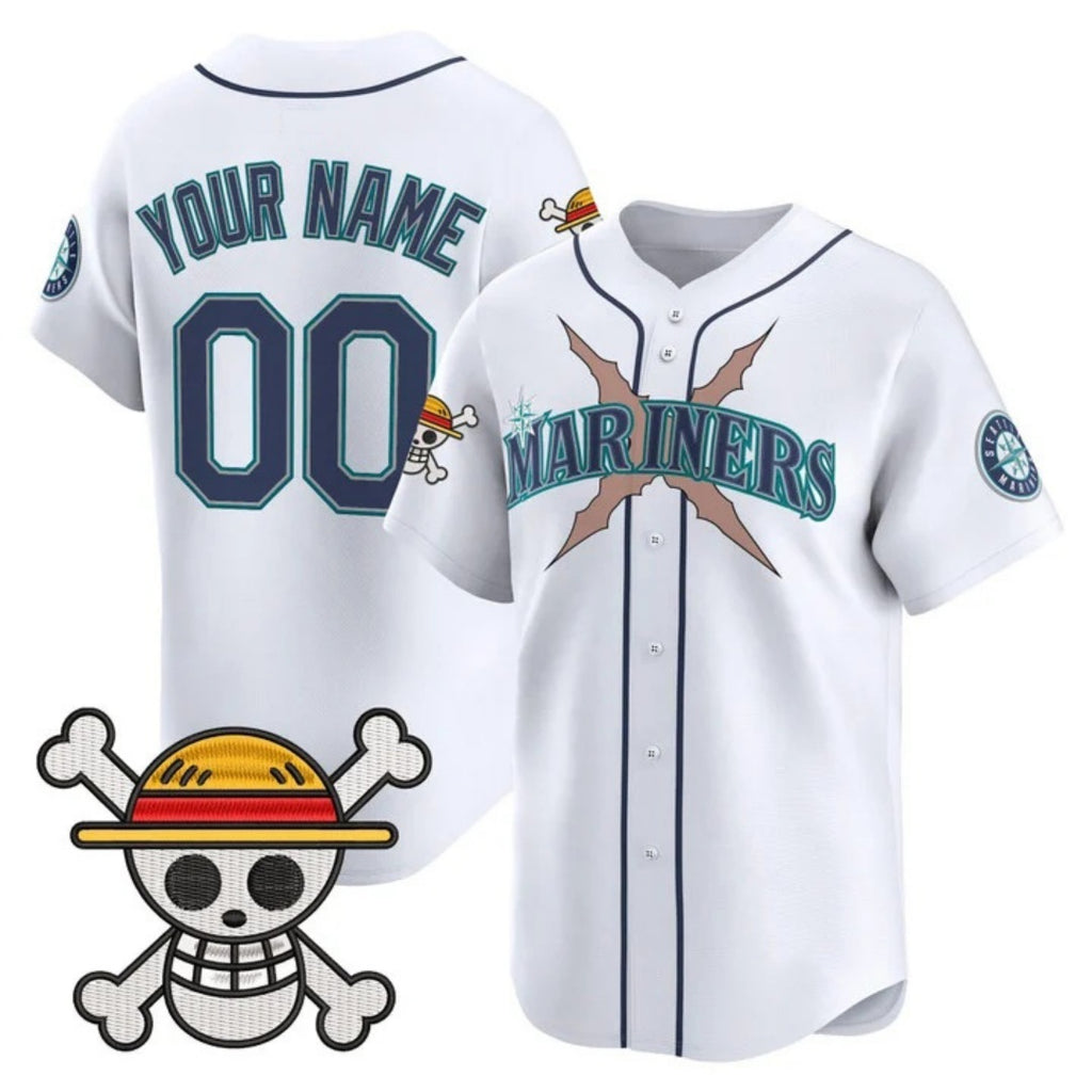 Custom Seattle Mariners x One Piece White HeidiMiller Vapor Premier Limited Jersey - Stitched