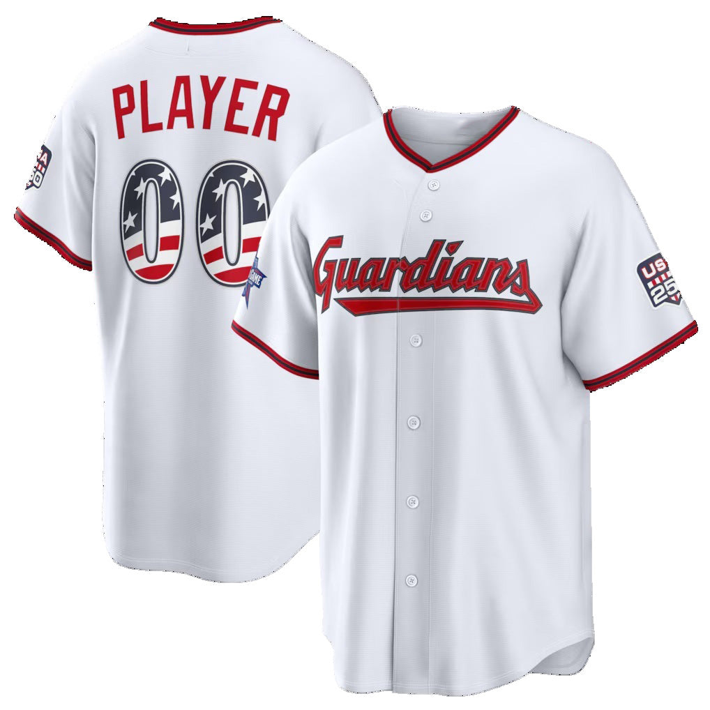 Custom Cleveland Guardians 2026 All-Star Edition Stars & Stripes White HeidiMiller Stadium Pick-A-Player Jersey