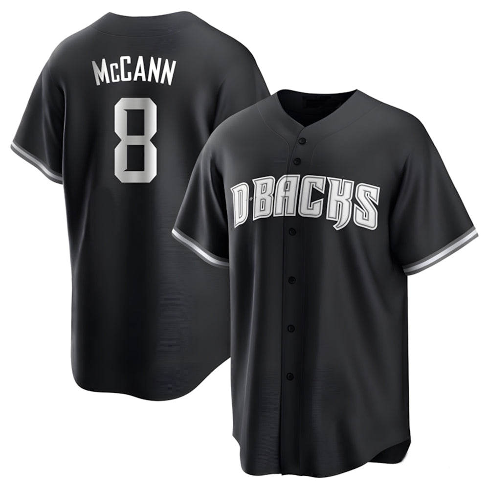 Arizona Diamondbacks #8 James McCann Player Black HeidiMiller Game Home Stitched Jerseys
