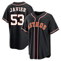 Houston Astros #53 Cristian Javier Player Black HeidiMiller Fashion Out Home Game Stitched Jerseys
