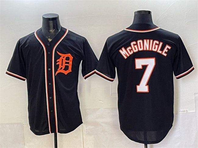 Detroit Tigers #7 Kevin McGonigle 2026 Fashion Replica Black HeidiMiller Out Stitched Jersey