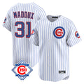 Chicago Cubs #31 Greg Maddux Player White HeidiMiller 150th Anniversary Limited Home Game Stitched Jerseys