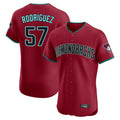 Arizona Diamondbacks #57 Eduardo Rodriguez Player Red HeidiMiller Limited Elite Home Game Stitched Jerseys