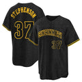 Cincinnati Reds #37 Tyler Stephenson Player Black HeidiMiller Snake Skin City Home Stitched Jerseys