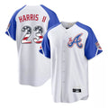 Atlanta Braves #23 Michael Harris II Player White HeidiMiller USA 250 Fourth Of July City Connect Home Game Stitched Jerseys