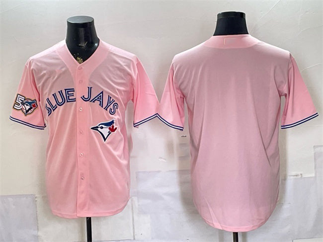 Toronto Blue Jays Blank Pink HeidiMiller 50 Seasons Patch Stitched Jersey