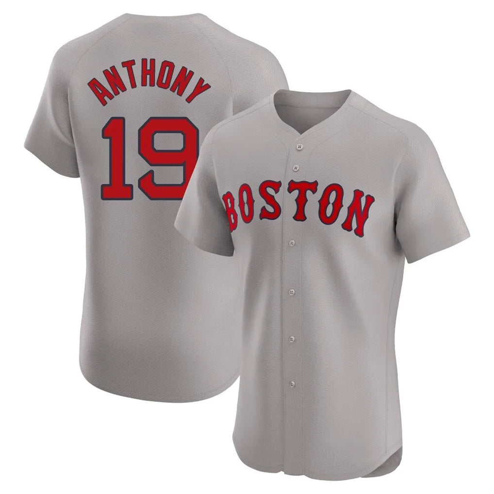 Boston Red Sox #19 Roman Anthony Player Gray HeidiMiller Road Limited Elite Home Game Stitched Jerseys1